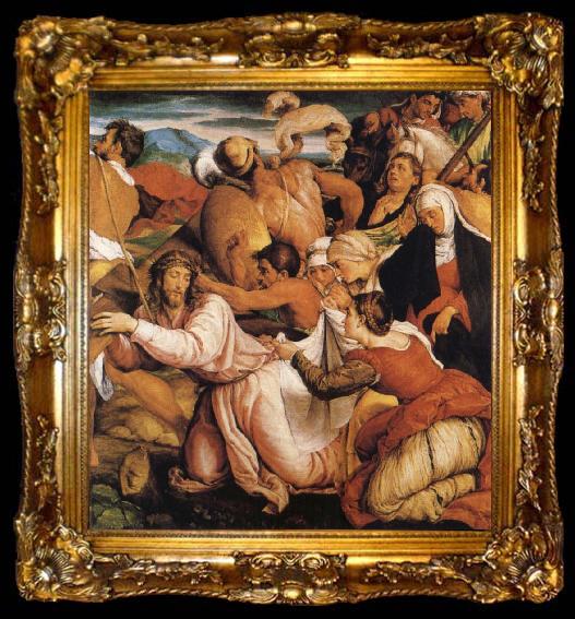 framed  Jacopo Bassano The Procession to Calvary, ta009-2